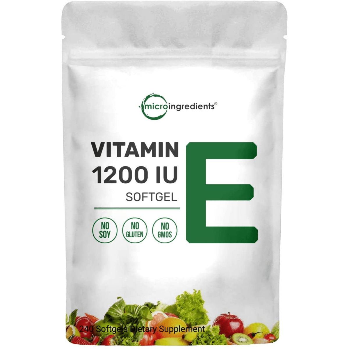 Micro Ingredients Vitamin E - 240 Cápsulas Blandas - Haz Tu Pedido