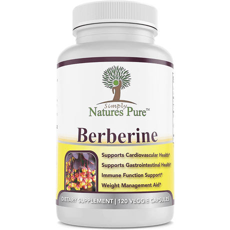 Simply Natures Pure Berberine HCl 500 mg - 120 Cápsulas Vegetales - Haz Tu Pedido