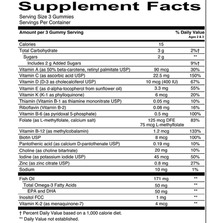 SmartyPants Multivitamins With Omega 3 For Children - 70 Gomitas - Haz Tu Pedido