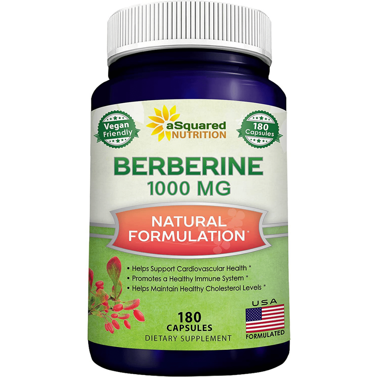 aSquared Nutrition Berberine 1000 mg - 180 Cápsulas - Haz Tu Pedido