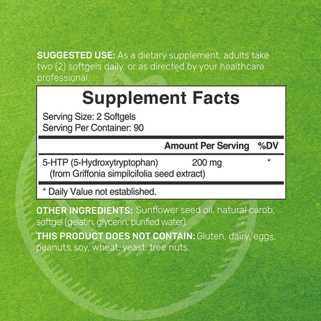 Deal Supplement 5-HTP 200 mg - 180 Cápsulas Blandas - Haz Tu Pedido