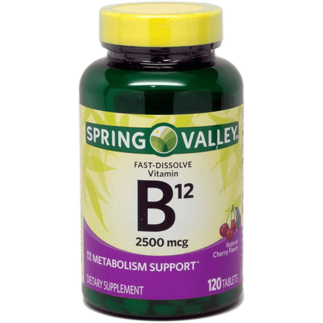 Spring Valley Vitamin B12 2500 mcg - 120 Tabletas - Haz Tu Pedido