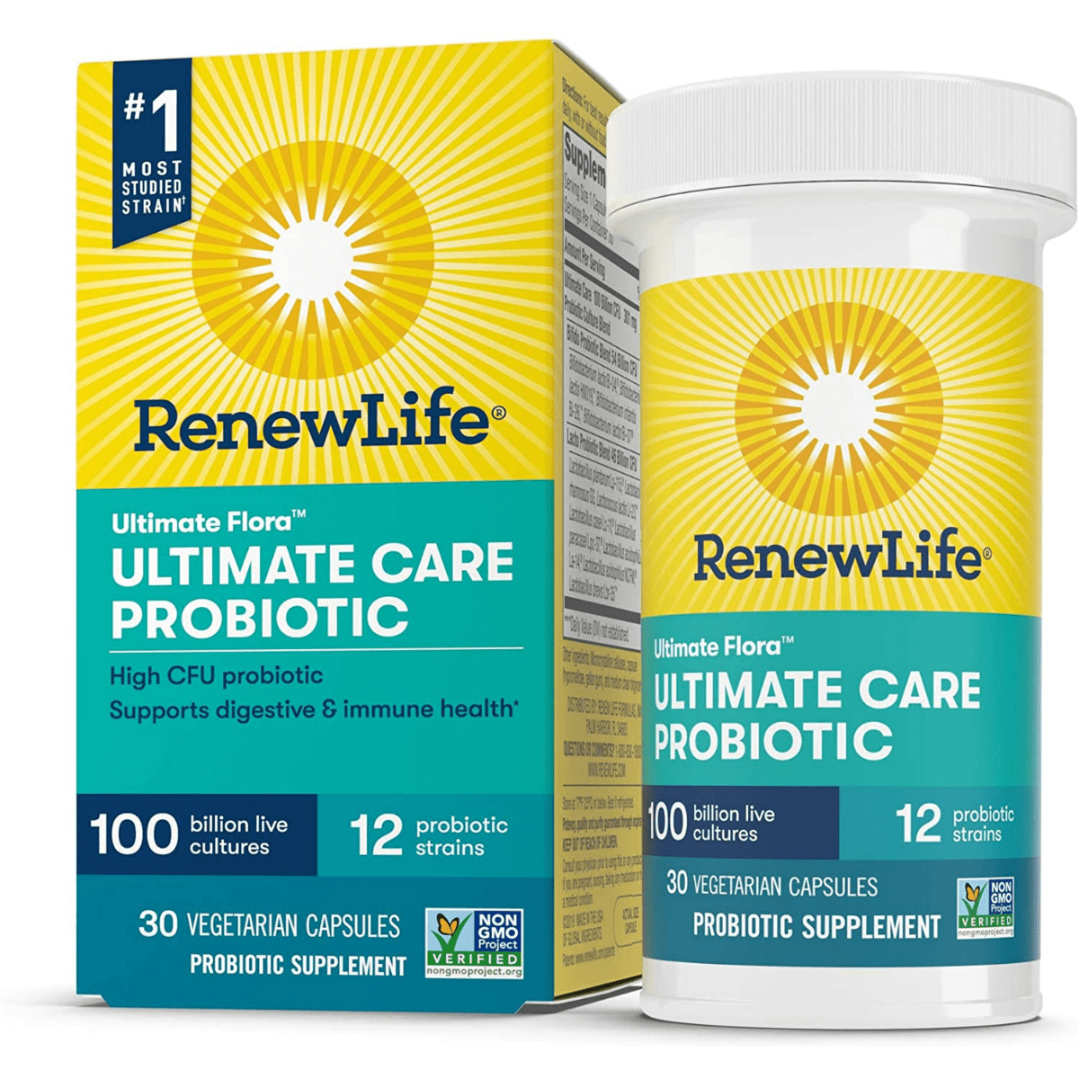 Renew Life Ultimate Flora Probiotic 100 Billion- 30 Cápsulas Vegetarianas - Haz Tu Pedido