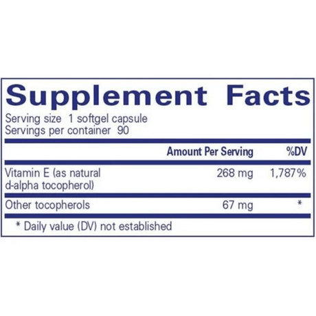 Pure Encapsulations Vitamin E (with Mixed Tocopherols) - Haz Tu Pedido