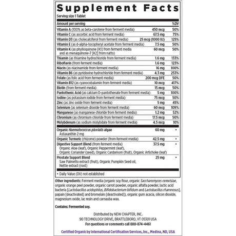 New Chapter Multivitamin For Men 55+ - 90 Cápsulas Vegetarianas - Haz Tu Pedido