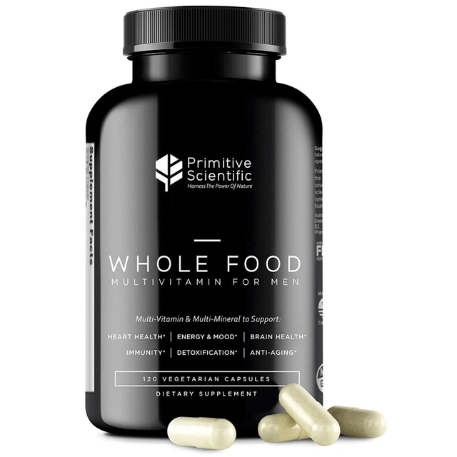 Primitive Scientific  Whole Food Multivitamin for Men - 120 Cápsulas Vegetarianas - Haz Tu Pedido