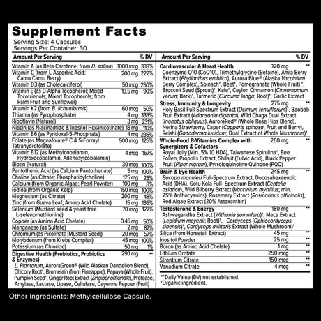 Primitive Scientific  Whole Food Multivitamin for Men - 120 Cápsulas Vegetarianas - Haz Tu Pedido