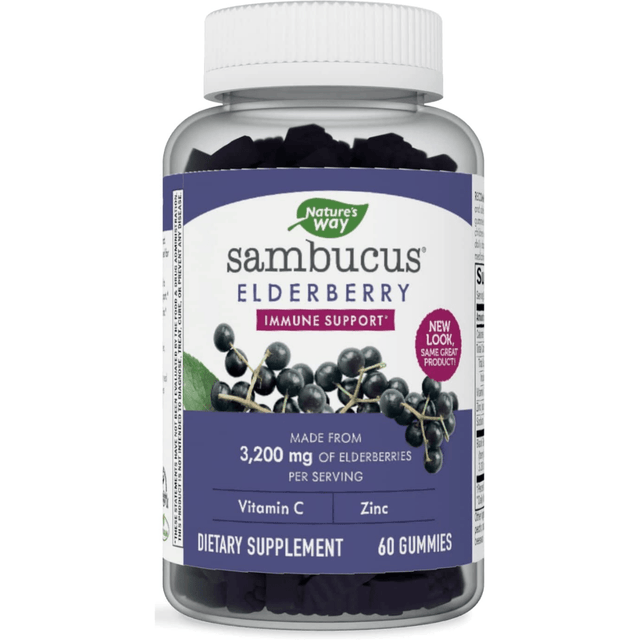 Natures Way Sambucus Gummies - Saúco Negro - 60 Gomitas - Haz Tu Pedido