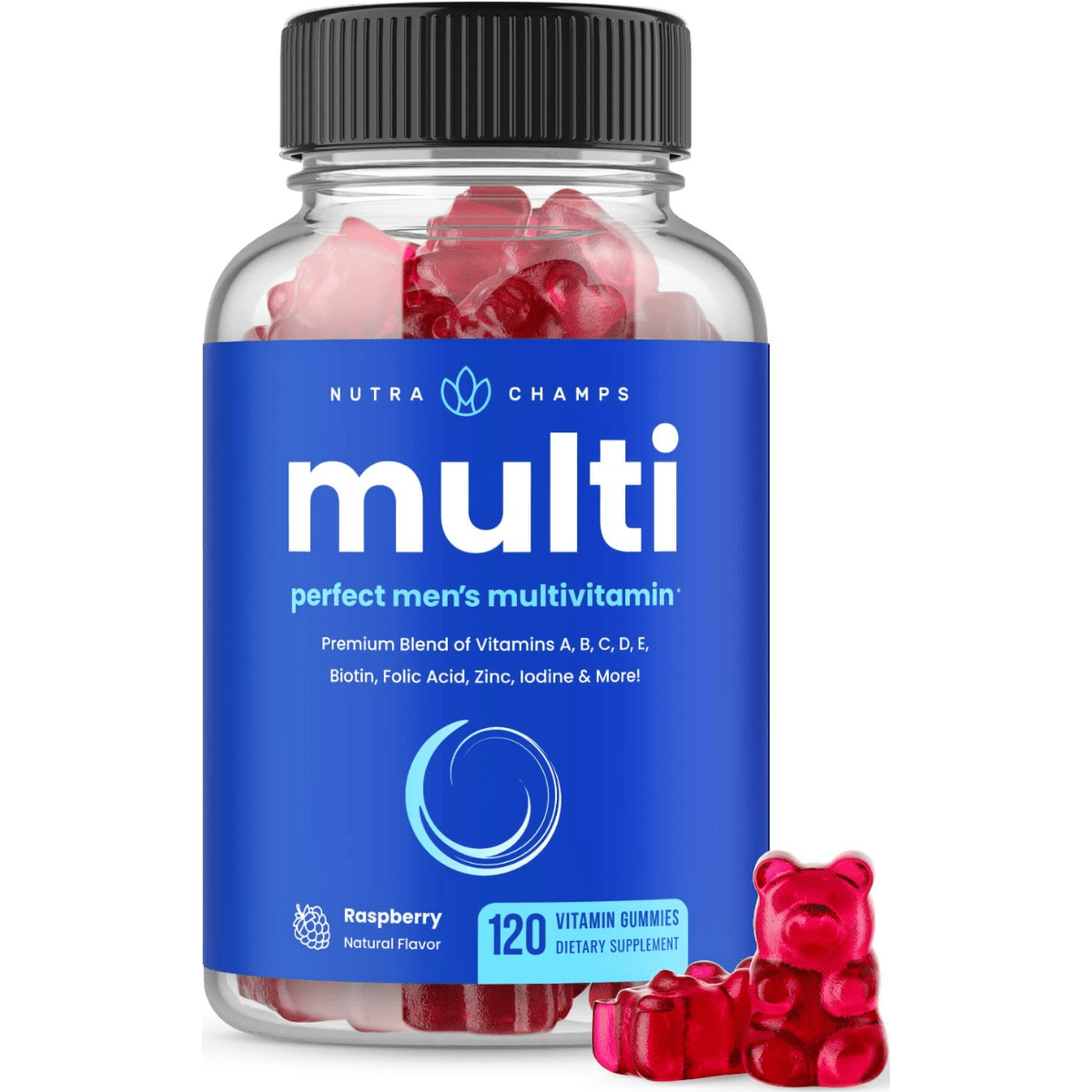 NutraChamps Men's Multivitamin - Frambuesa - 120 Gomitas - Haz Tu Pedido