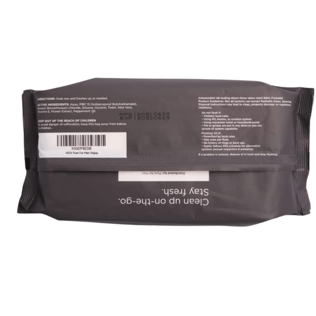 Pure for Men 48 Flushable Wipes - Haz Tu Pedido