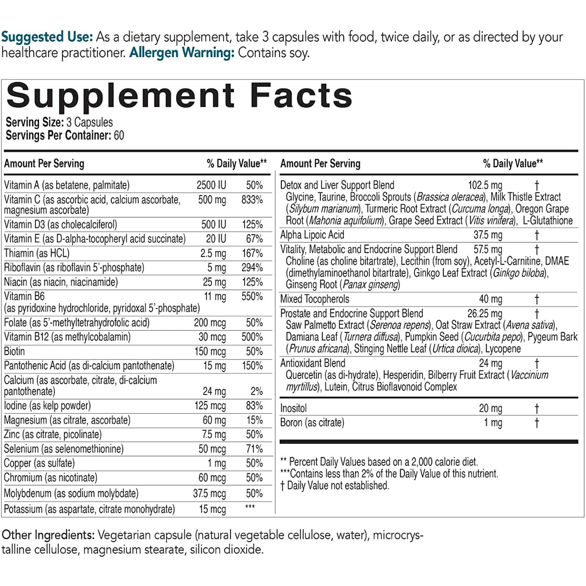 Eco Nugenics Multivitamin for Men - 180 Cápsulas Vegetarianas - Haz Tu Pedido