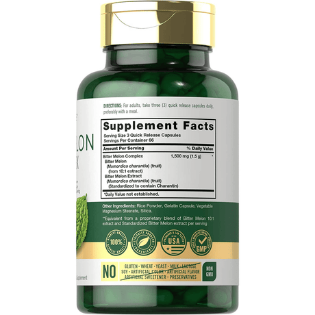 Carlyle Bitter Melon Complex 1500 mg - 200 Cápsulas de Liberación Rápida - Haz Tu Pedido