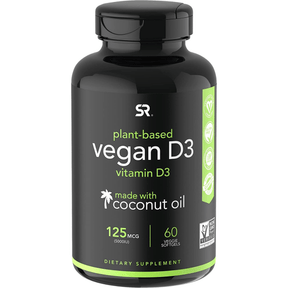 Sports Research Vitamin D3 125mcg with Coconut Oil - 60 Cápsulas Blandas Vegetales - Haz Tu Pedido