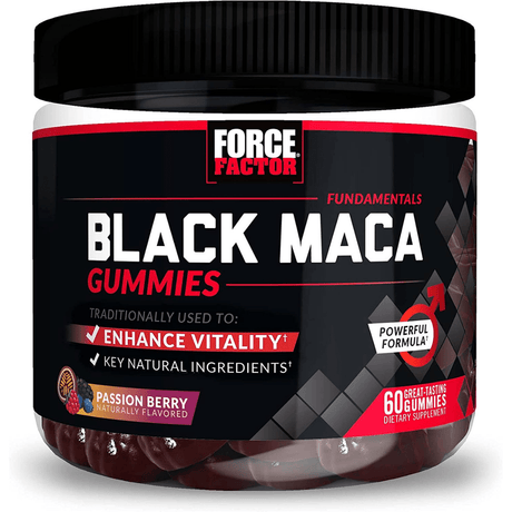 Force Factor Black Maca & Bioperine - 60 Gomitas - Haz Tu Pedido