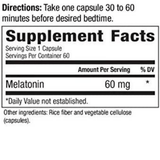 Melatonina - 60 mg - 60 Cápsulas - Haz Tu Pedido