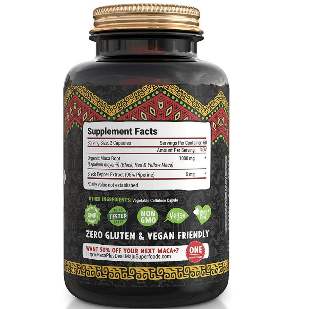 Maju Superfoods Maca Plus - 120 Cápsulas - Haz Tu Pedido