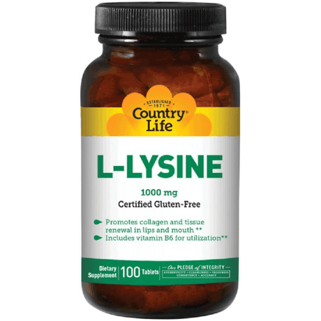 Country Life L-Lysine 1000 mg with Vitamin B6 - Haz Tu Pedido