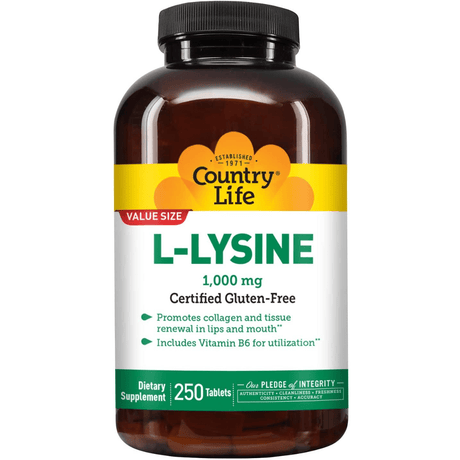 Country Life L-Lysine 1000 mg with Vitamin B6 - Haz Tu Pedido