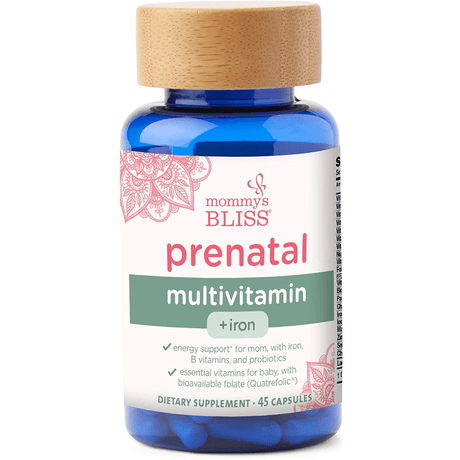 Mommys Bliss Prenatal Multivitamin + Iron - 45 Cápsulas - Haz Tu Pedido