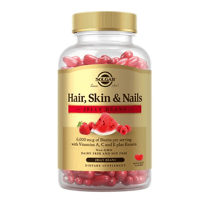 Solgar Hair, Skin & Nails 6000 mcg - Fruta Mezclada - 60 Frijolitos confitados - Haz Tu Pedido