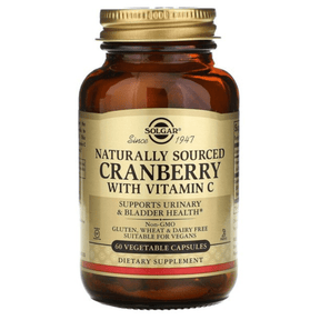 Solgar Natural Cranberry with Vitamin C - 60 Cápsulas Vegetales - Haz Tu Pedido