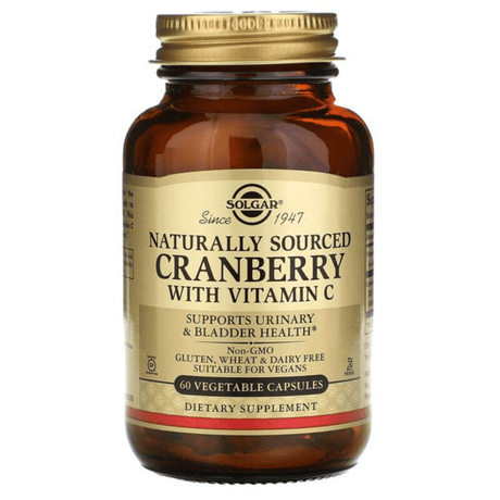 Solgar Natural Cranberry with Vitamin C - 60 Cápsulas Vegetales - Haz Tu Pedido