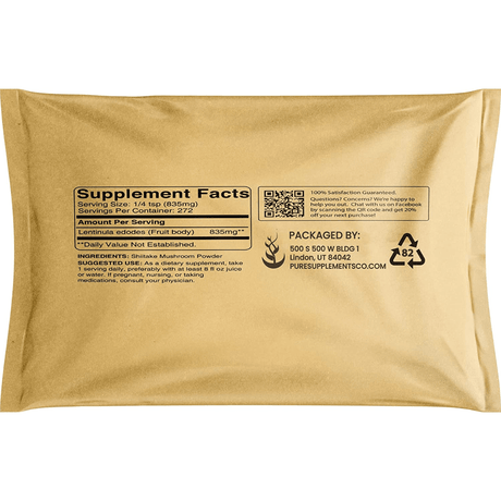 Pure Organic Ingredients Shiitake Mushroom - 226 g - Haz Tu Pedido