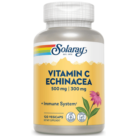 Solaray Vitamin C Echinacea - 120 Cápsulas Vegetales - Haz Tu Pedido