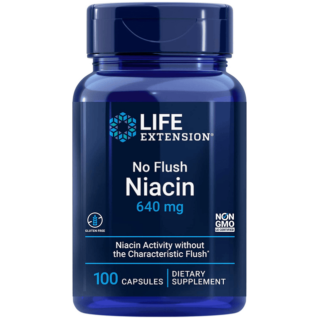 Life Extension  No Flush Niacin 640 mg - 100 Cápsulas - Haz Tu Pedido