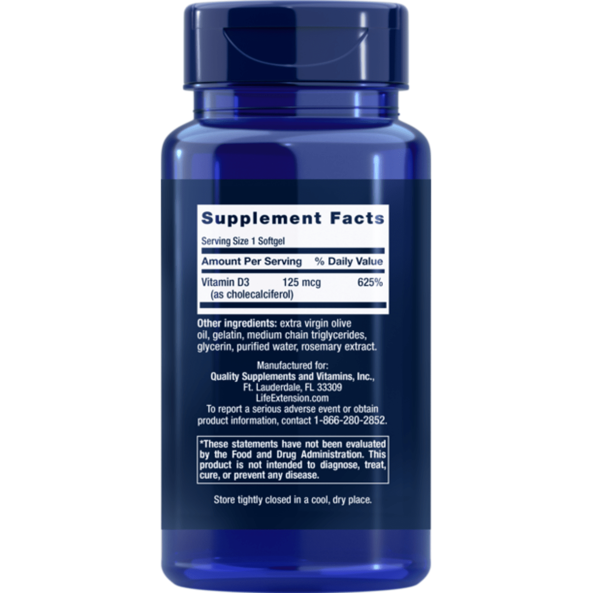 Life Extension Vitamin D3 5,000 IU - Haz Tu Pedido