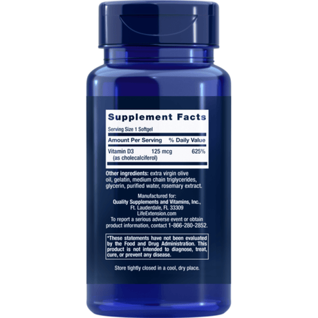 Life Extension Vitamin D3 5,000 IU - Haz Tu Pedido