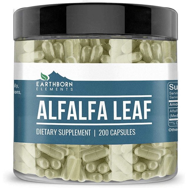 Earthborn Elements Alfalfa Leaf - 200 Cápsulas - Haz Tu Pedido