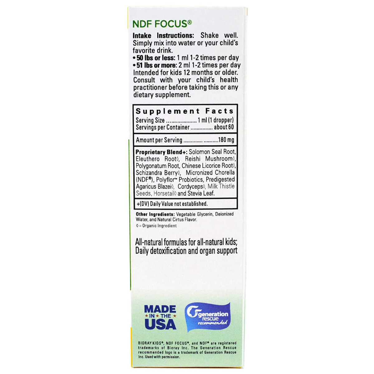 Bioray NDF FOCUS For Children - Haz Tu Pedido