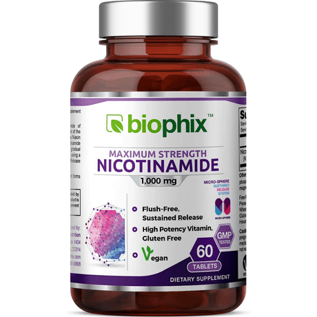 Biophix Nicotinamide 1000 mg - 60 Tabletas - Haz Tu Pedido