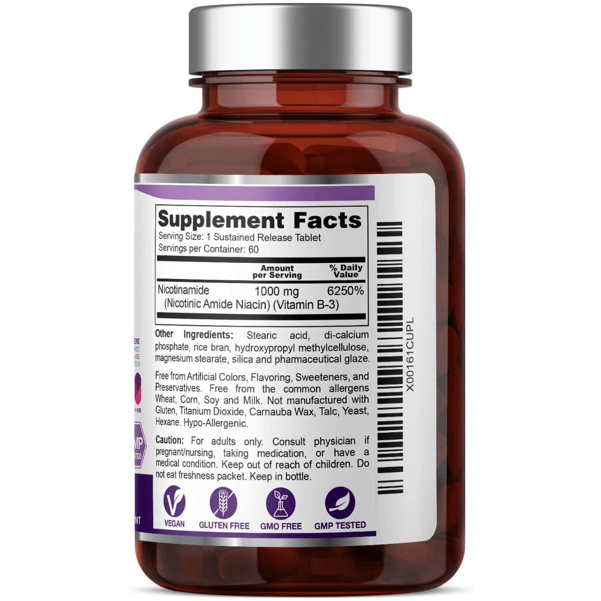 Biophix Nicotinamide 1000 mg - 60 Tabletas - Haz Tu Pedido