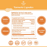 Doctor Safe Turmeric Curcumin with BioPerine 1500 mg - 120 Cápsulas Vegetales - Haz Tu Pedido