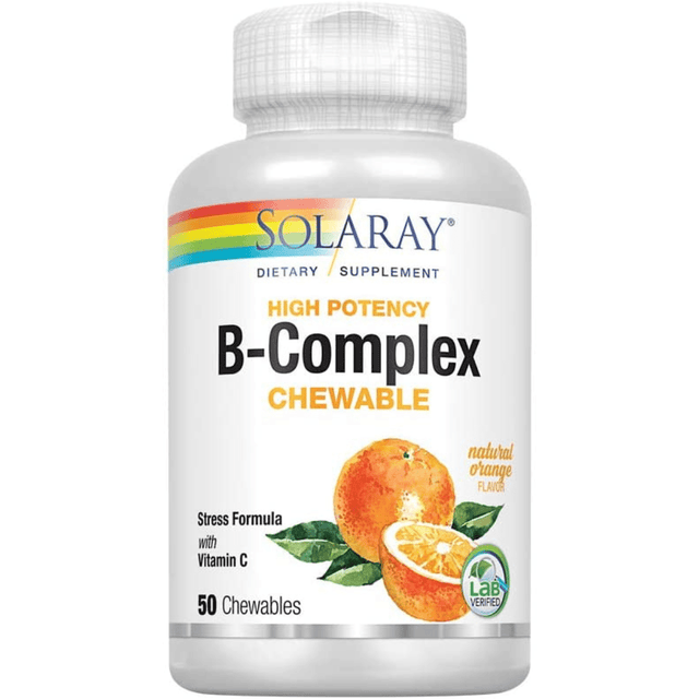 Solaray Vitamin B-Complex 250 mg - 50 Masticables - Haz Tu Pedido