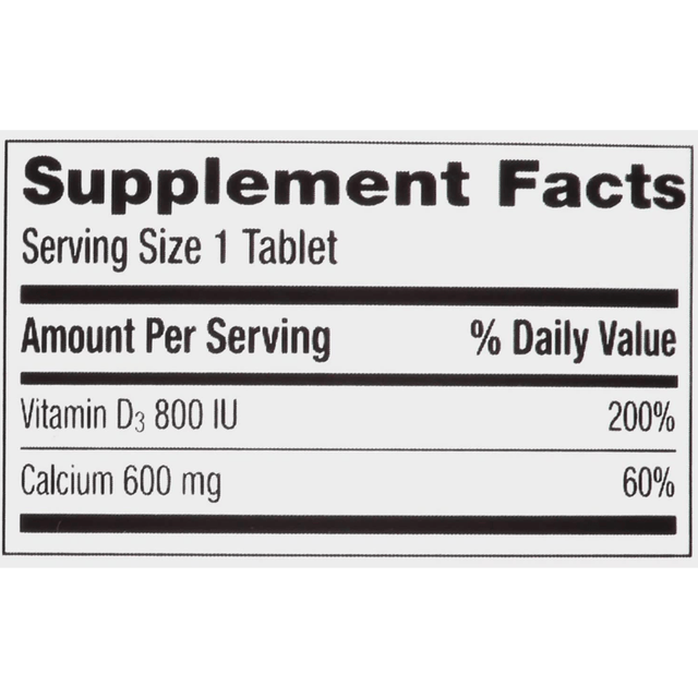 Calcio con Vitamina D3 - 600 mg - Haz Tu Pedido