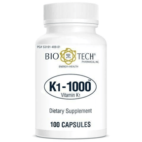 Bio-Tech Vitamina K1 - 1000 mcg - 100 Cápsulas - Haz Tu Pedido
