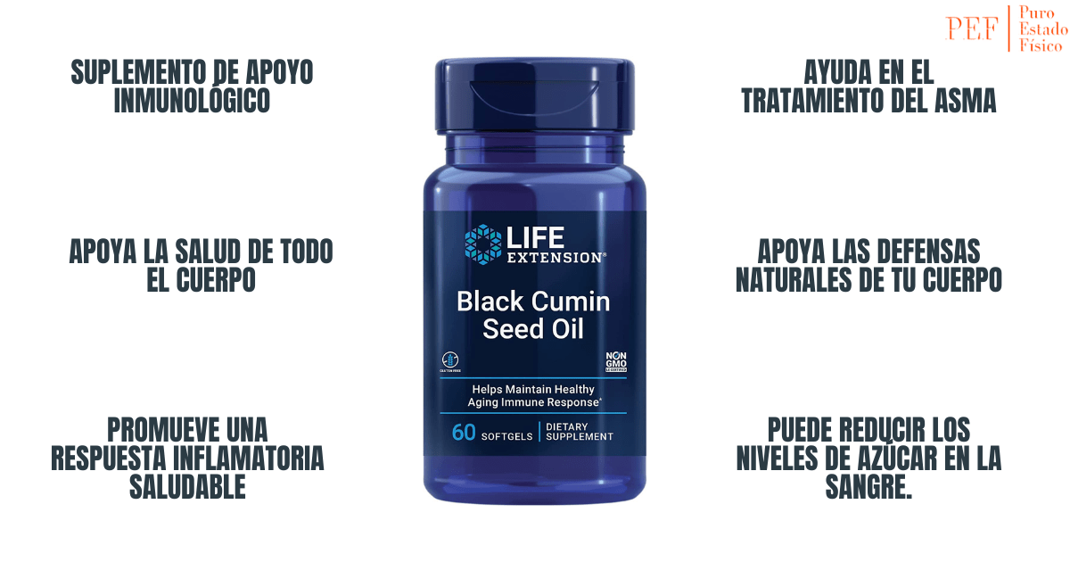 Life Extension Black Cumin 500 mg - 60 Cápsulas Blandas - Haz Tu Pedido