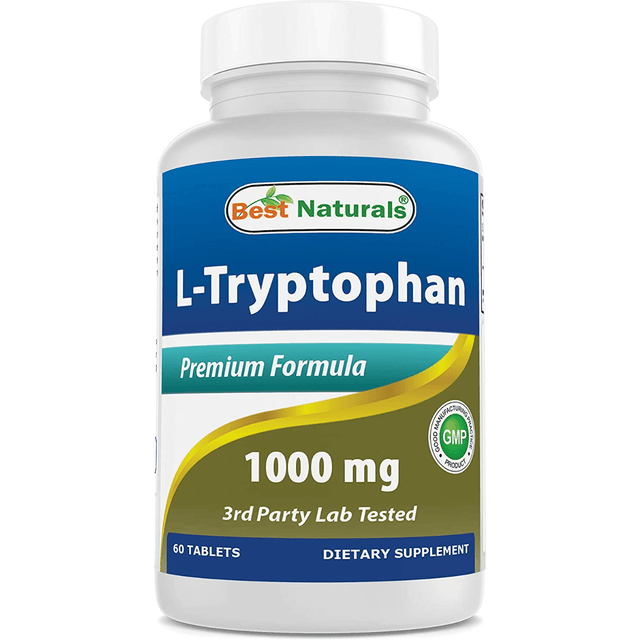Best Naturals L-Tryptophan 1000 mg - 60 Tabletas - Haz Tu Pedido