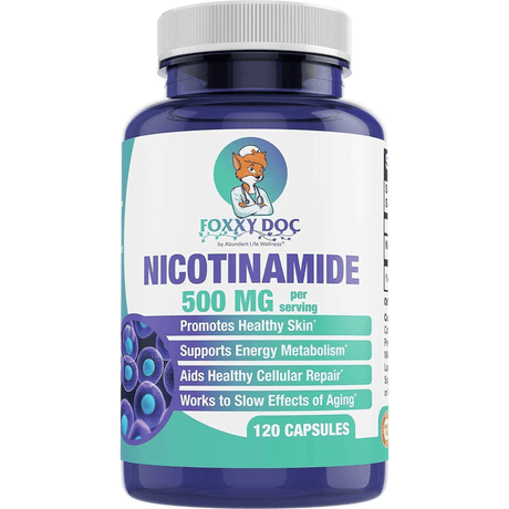 Foxxy Doc Nicotinamide 500 mg - 120 Cápsulas - Haz Tu Pedido