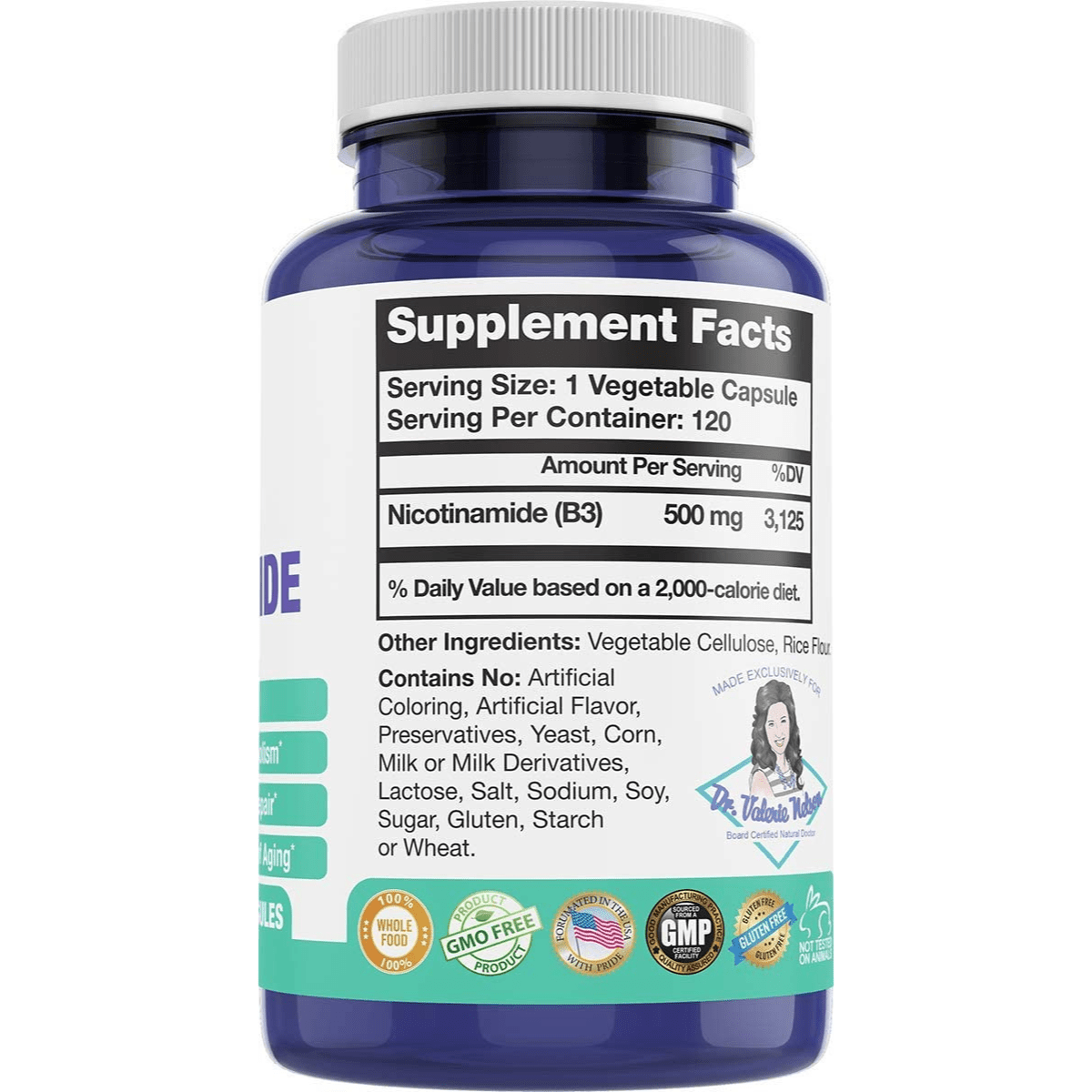 Foxxy Doc Nicotinamide 500 mg - 120 Cápsulas - Haz Tu Pedido