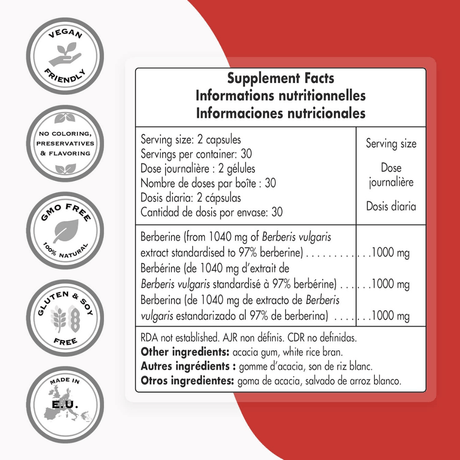 Super Smart Berberina 1000 Mg - 60 Cápsulas Vegetarianas - Haz Tu Pedido