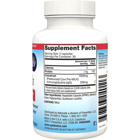 Symbiotics Colostrum Plus - 60 Cápsulas - Haz Tu Pedido