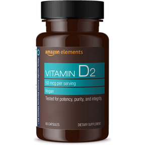 Amazon Elements Vitamin D2 - 50 mcg - 65 Cápsulas - Haz Tu Pedido