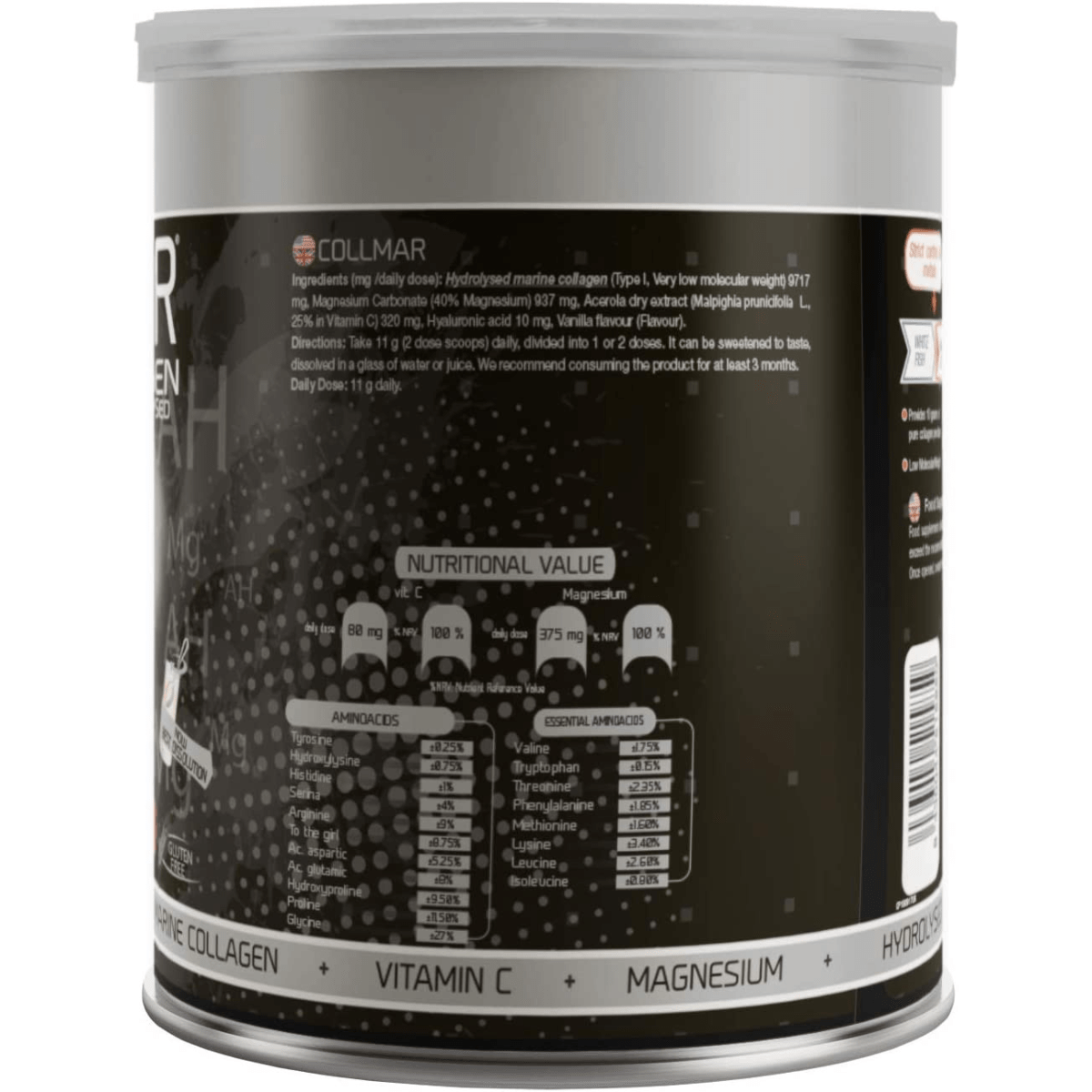 Drasanvi Hydrolyzed Marine Collagen with Magnesium - Vainilla - 300 g - Haz Tu Pedido