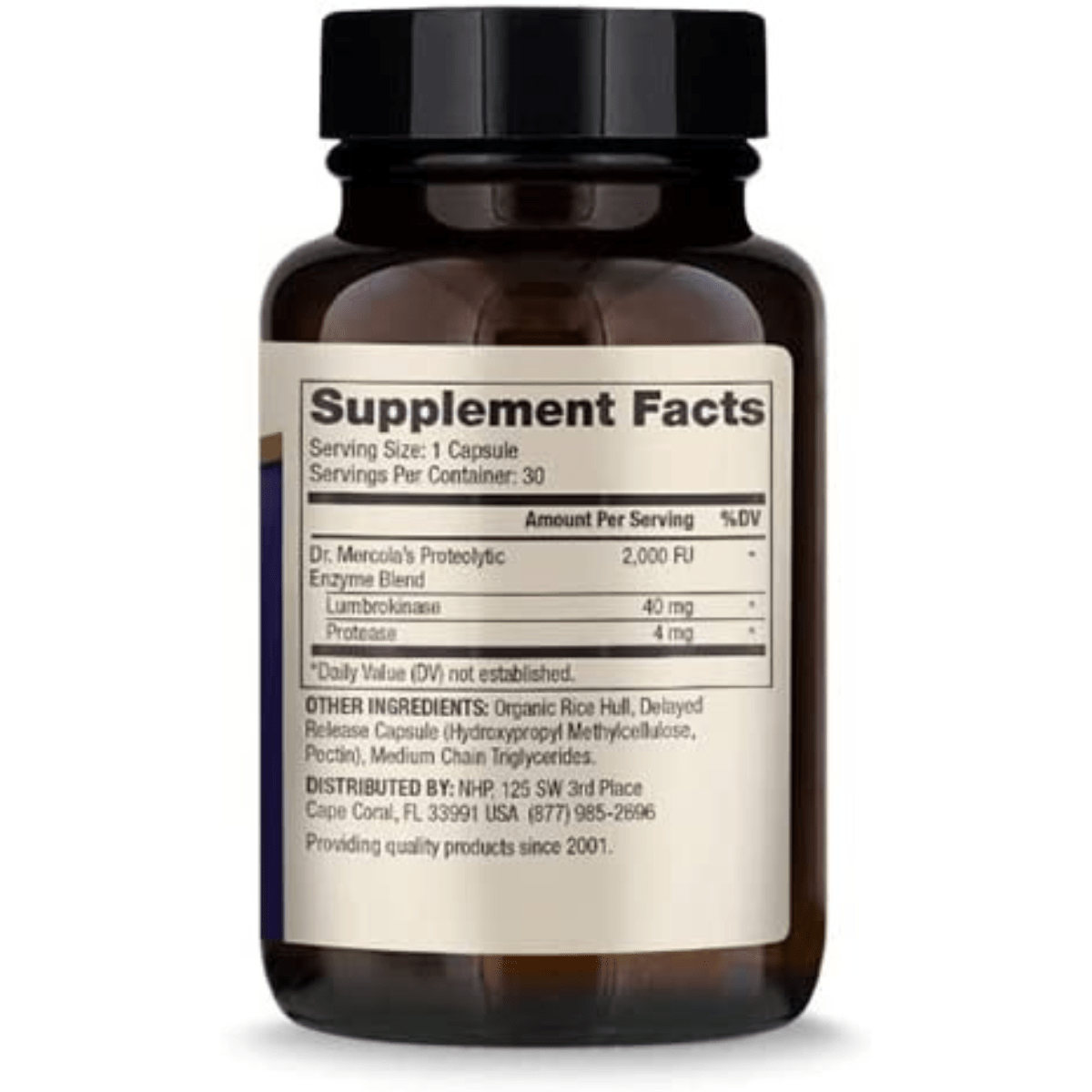 Dr. Mercola Lumbrokinase Enzymes - 30 Cápsulas - Haz Tu Pedido