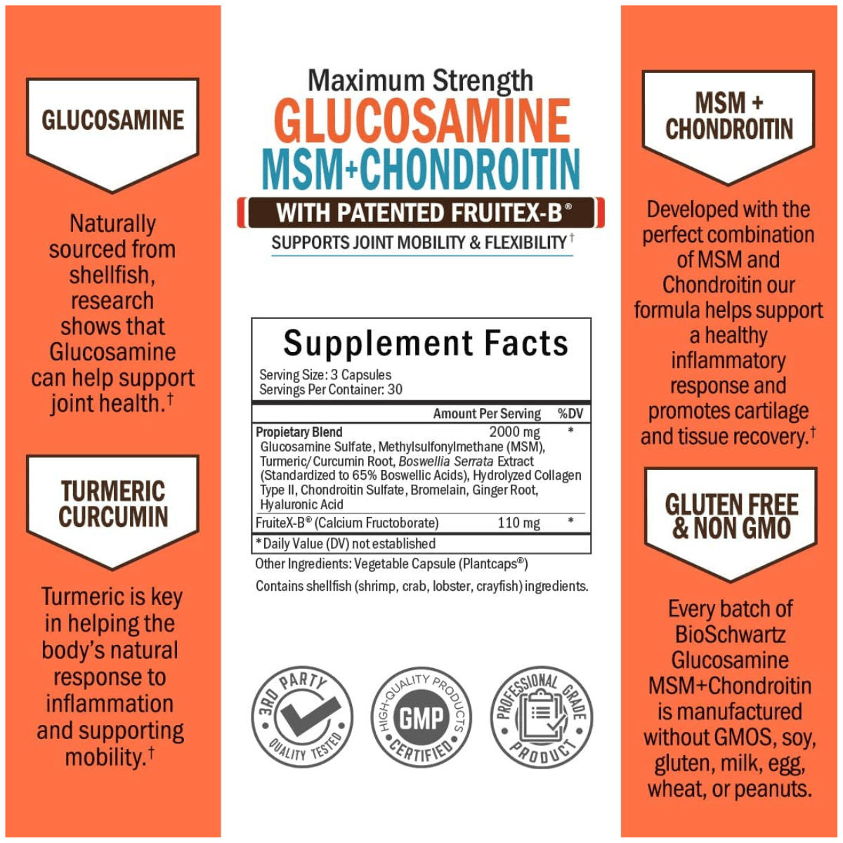 BioSchwartz Glucosamine With Chondroitin & MSM - Haz Tu Pedido