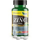 America Medic & Science Chelated Zinc 50 mg - 60 Tabletas Fáciles De Tragar - Haz Tu Pedido